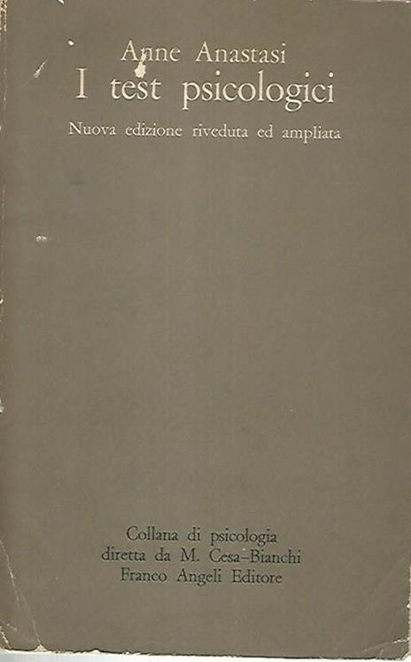 I test psicologici - Anne Anastasi - copertina