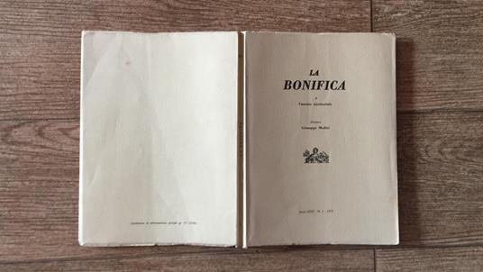 La bonifica e l'assetto territoriale - Giuseppe Medici - copertina