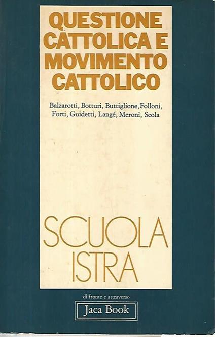 Questione cattolica e movimento cattolico - copertina