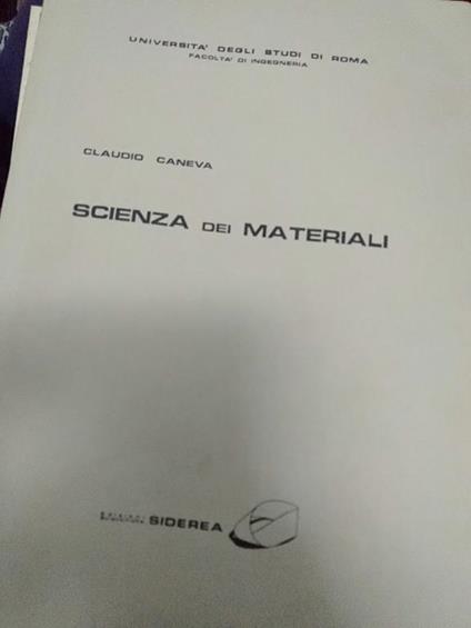 Scienza dei materiali - Claudio Caneva - copertina