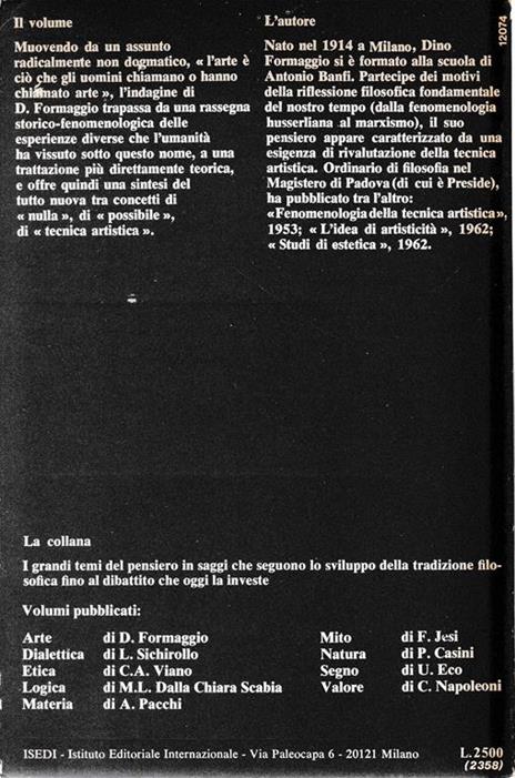 Arte - D. Formaggio - 2