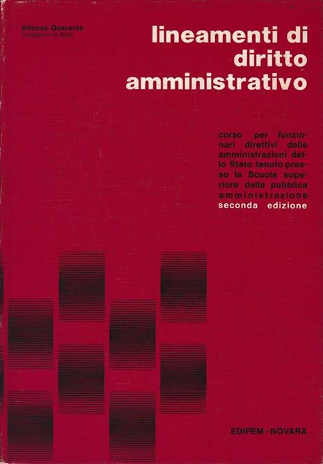 Lineamenti di diritto amministrativo - A. Quaranta - copertina