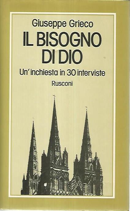 Il bidogno di Dio - Giuseppe Grieco - copertina