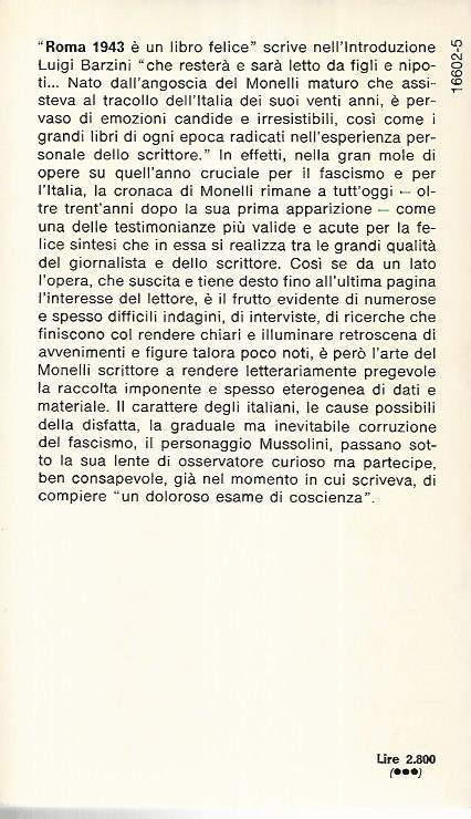Roma 1943 - Paolo Monelli - 2