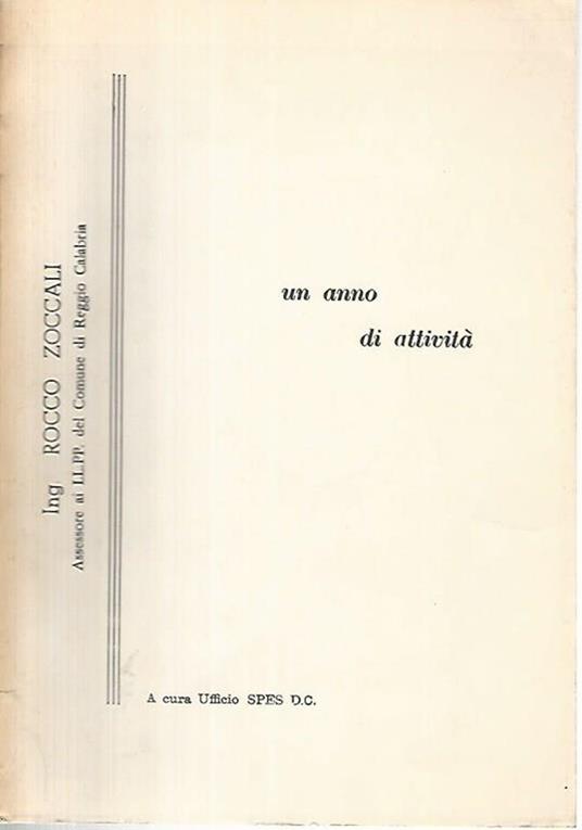 Un anno di attività - Rocco Zoccali - copertina