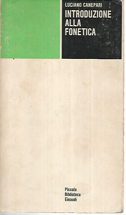 Introduzione alla fonetica - Luciano Canepari - copertina