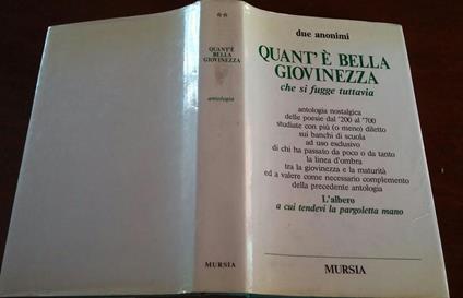 Quant'è bella giovinezza che si fugge tuttavia - copertina