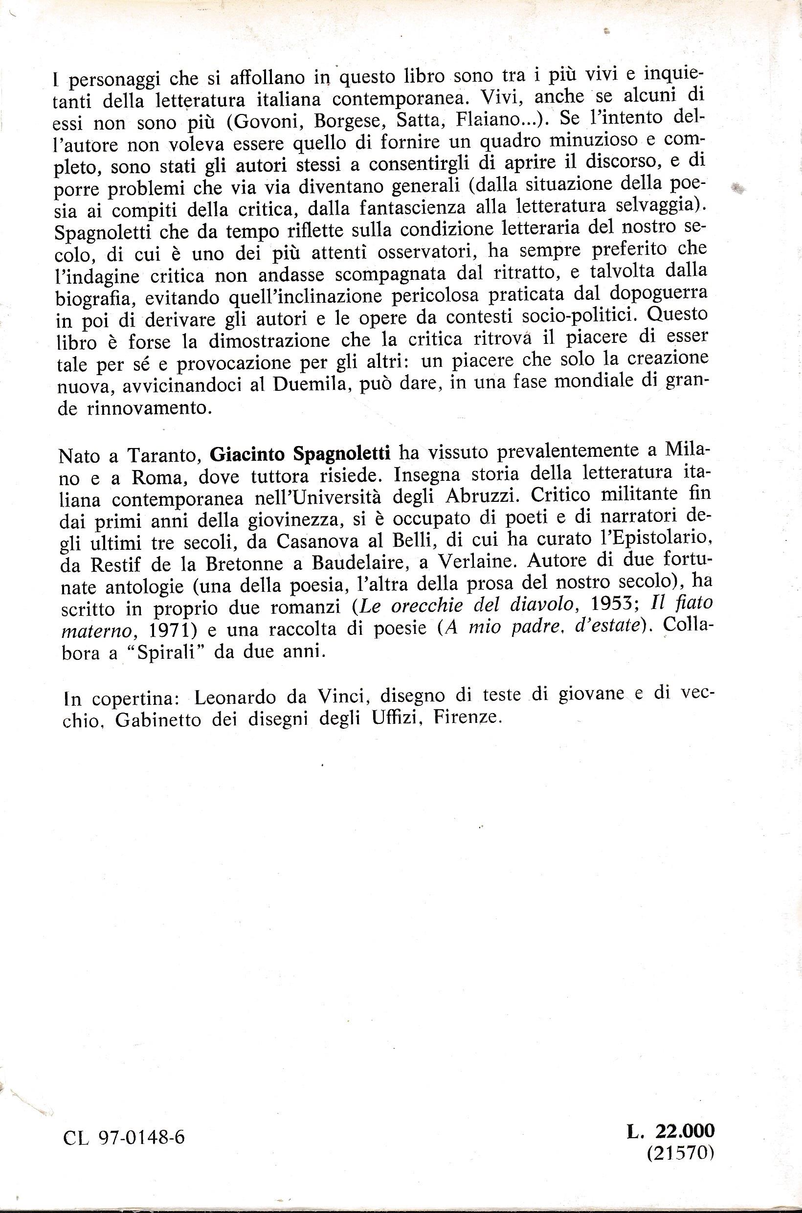 La letteratura in Italia. Saggi e ritratti
