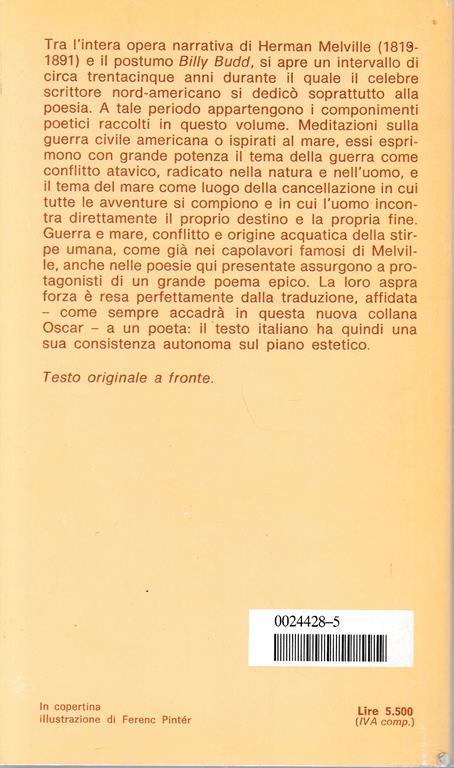 Poesie di guerra e di mare. Testo inglese a fronte - Herman Melville - 2