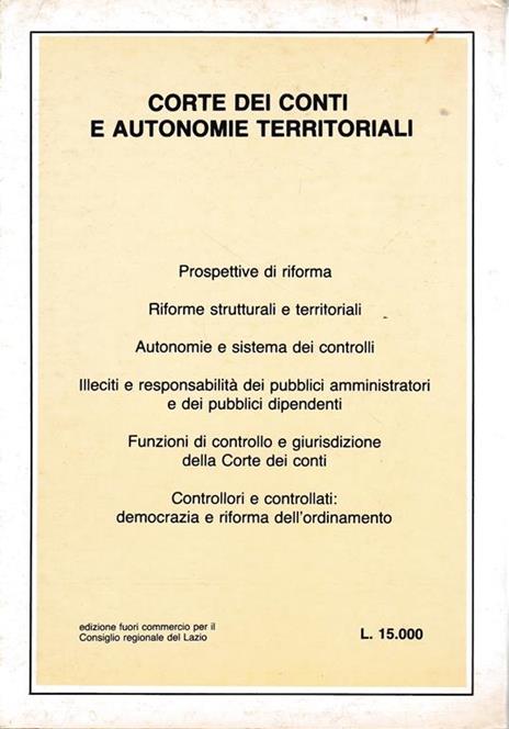 Corte dei Conti e autonomie territoriali - 2