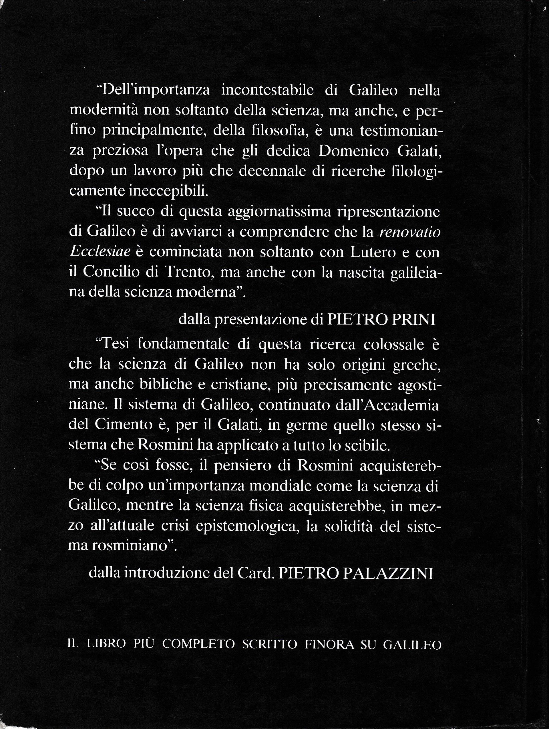 Galileo. Primario Matematico e Filosofo