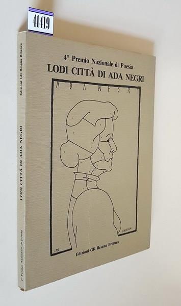 4. Premio Nazionale di Poesia LODI CITTà DI ADA NEGRI - copertina