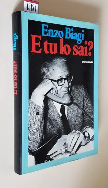 E Tu Lo Sai - Enzo Biagi - copertina