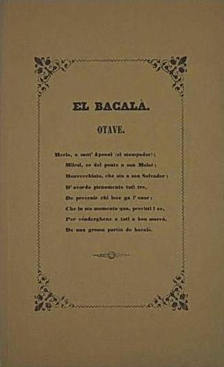 El Bacalà Otave - copertina