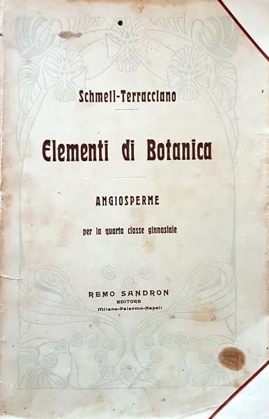 Elementi Di Botanica Per Le Scuole Medie Italiane Angiosperme Ad Uso Della Quarta Classe Ginnasiale - Otto Schmeil - copertina
