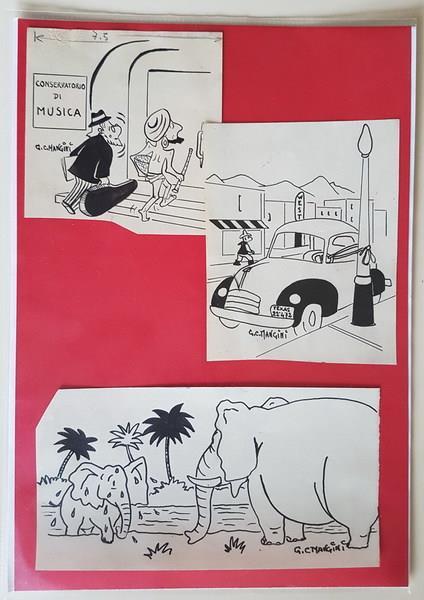 N. 3 Vignette Disegnate Per La Rivista Settimo Giorno Di: Giancarlo Mangini - copertina
