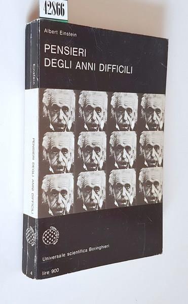 Pensieri degli anni difficili - Albert Einstein - copertina