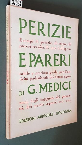Perizie e pareri - Giuseppe Medici - copertina