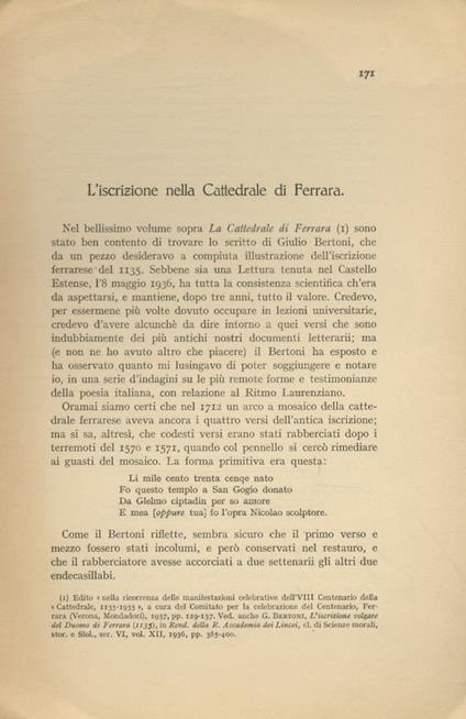 L' iscrizione nella Cattedrale di Ferrara - Guido Mazzoni - copertina