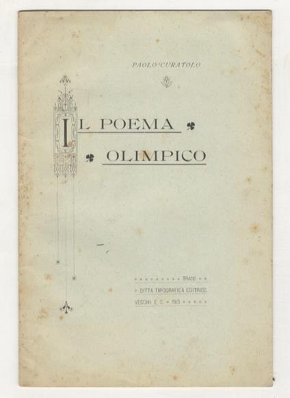 Il poema olimpico - Paola Curatolo - copertina