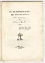 Il capitolo XVII del Libro di Giobbe. Voltato in versi italiani