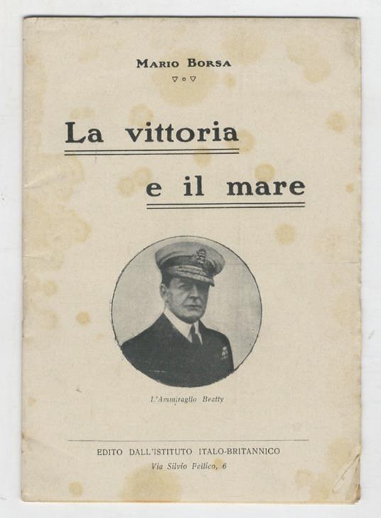 La vittoria e il mare - Mario Borsa - copertina