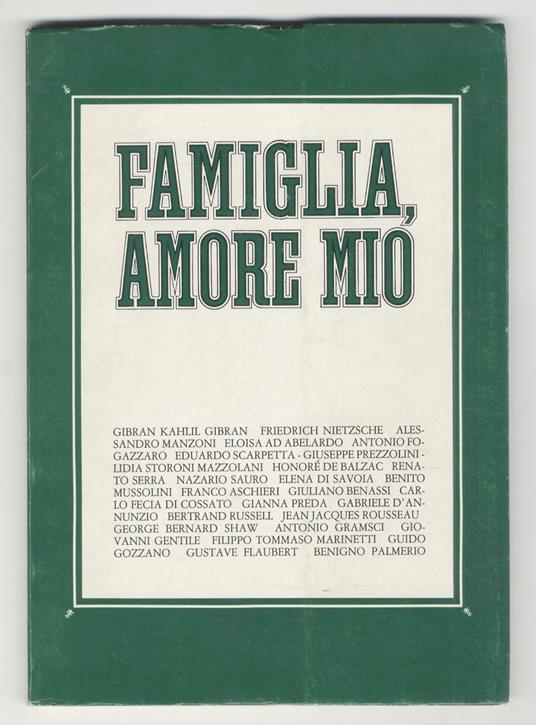Famiglia amore mio - Mario Tedeschi - copertina