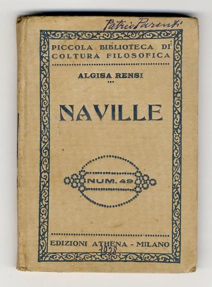 Ernesto Naville - Algisa Rensi - copertina