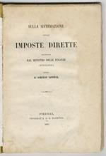 Sulla sistemazione delle imposte dirette progettata dal Ministro delle Finanze (Antonio Scialoja). Studio di Domenico Canonica