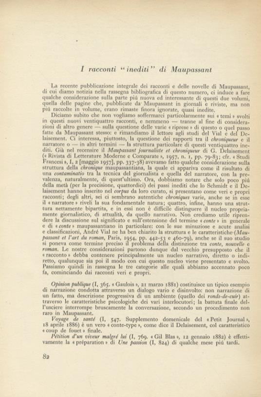 I racconti inediti di Maupassant - Marcello Spaziani - copertina