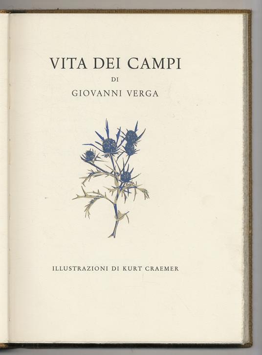 Vita dei campi [...] Illustrazioni di Kurt Craemer - Giovanni Verga - copertina