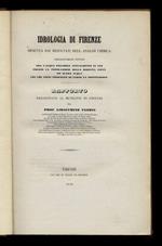 Idrologia di Firenze, desunta dai resultati dell'analisi chimica comparativamente istituita fra l'acqua potabile attualmente in uso presso la popolazione della ridetta città ed altra acqua con che viene proposto di farne la sostituzione. Rapporto pre