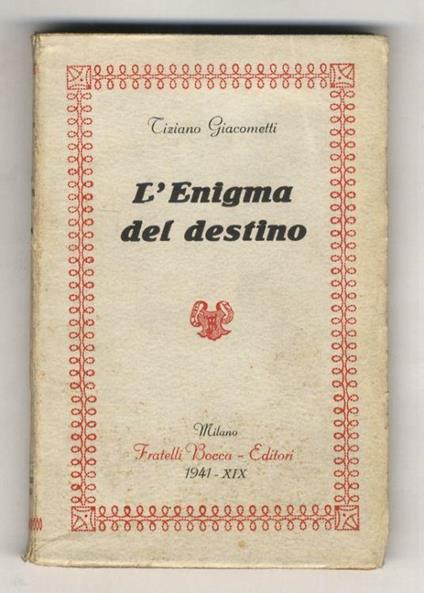 L' enigma del destino - Tiziano Giacometti - copertina