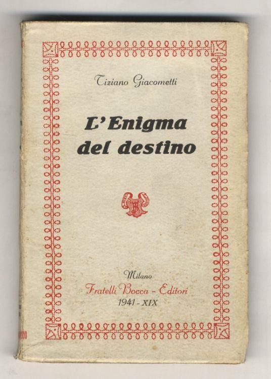 L' enigma del destino - Tiziano Giacometti - copertina