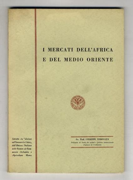 I mercati dell'Africa e del Medio Oriente - Giuseppe Vedovato - copertina