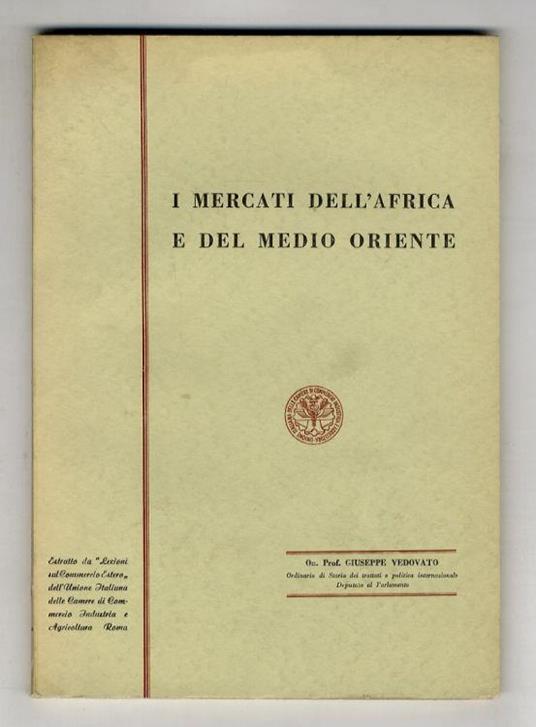 I mercati dell'Africa e del Medio Oriente - Giuseppe Vedovato - copertina
