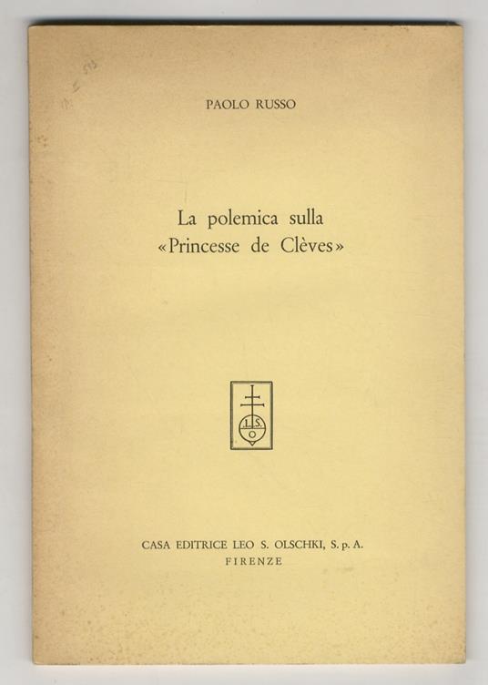 La polemica sulla Princesse de Clèves - Paolo Russo - copertina