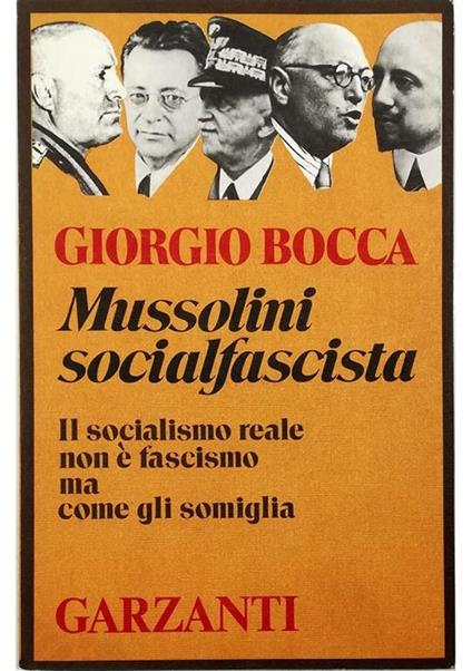 Mussolini socialfascista - Giorgio Bocca - copertina