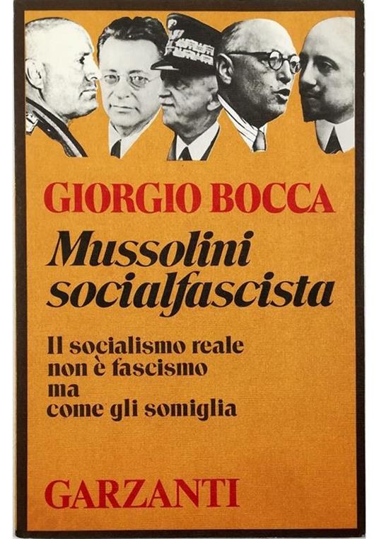 Mussolini socialfascista - Giorgio Bocca - copertina