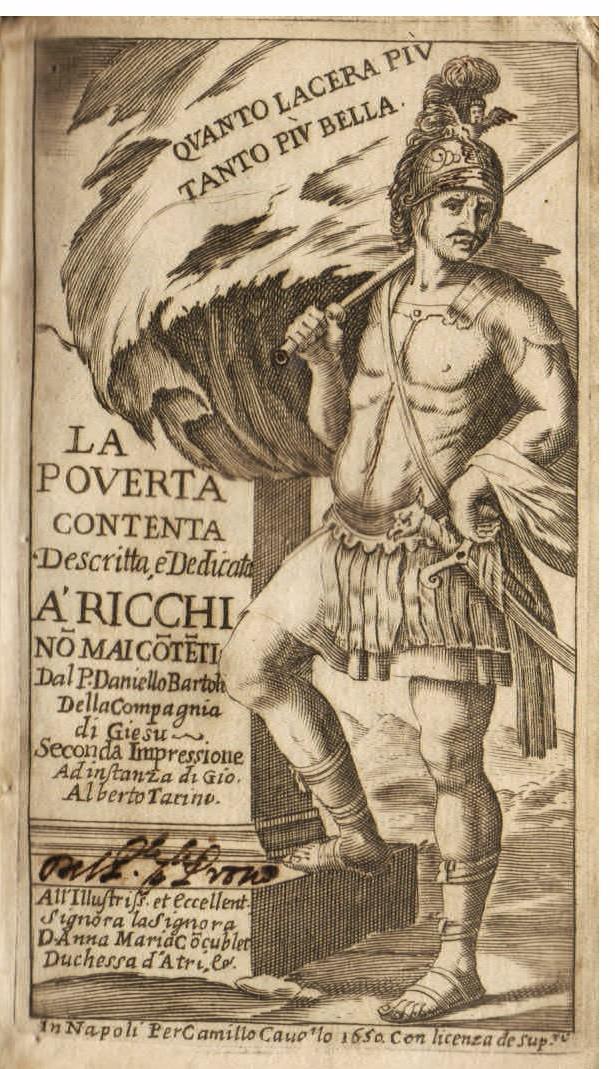 La Povertà Contenta descritta, e dedicata a' ricchi non mai contenti. Seconda impressione ad instanza di Gio. Alberto Tarino