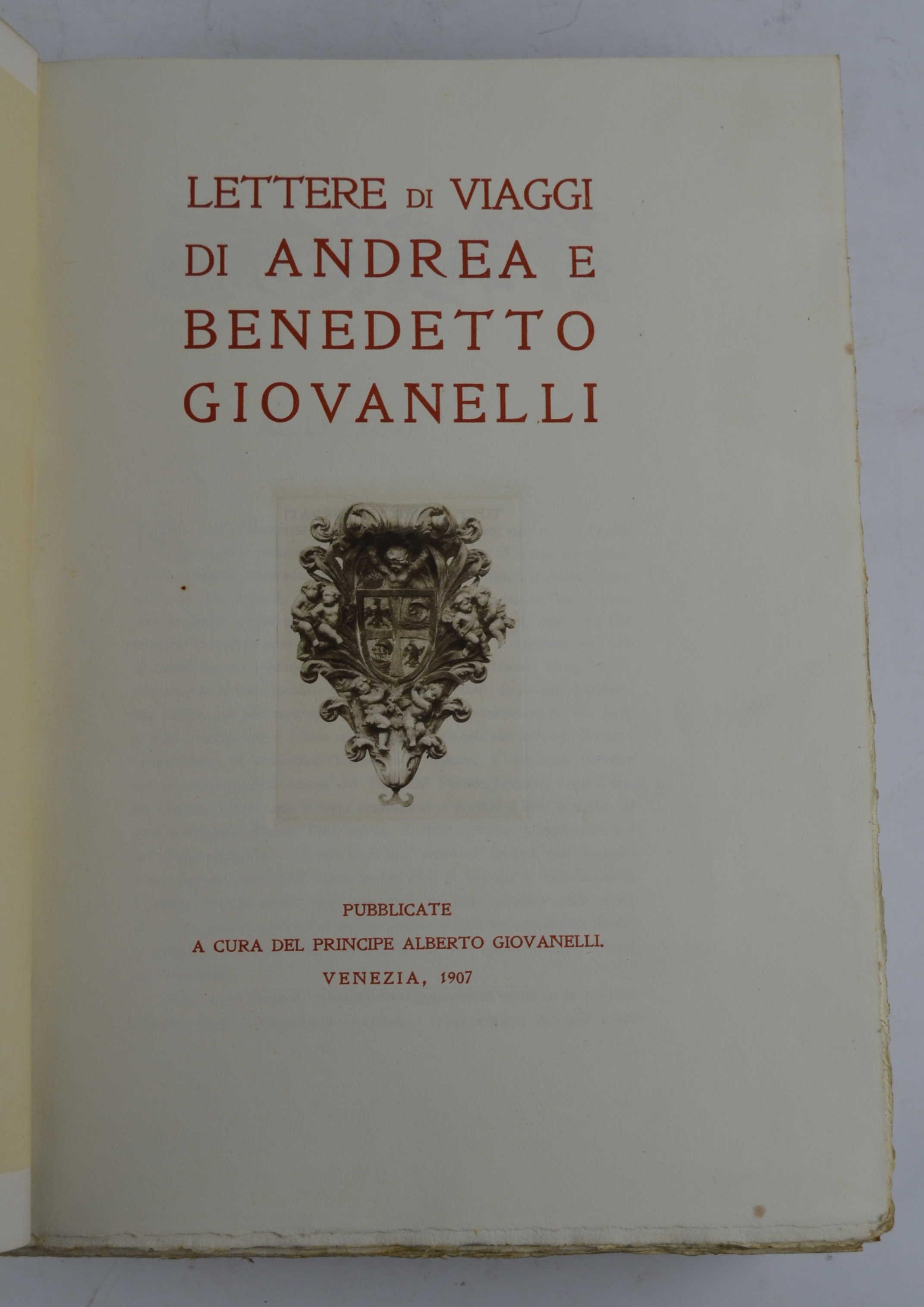 Lettere di viaggi di Andrea a Benedetto Giovanelli