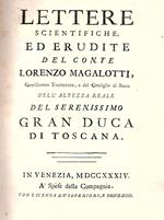 Lettere scientifiche, ed erudite