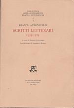 Scritti letterari 1934-1974 A cura di Franco Contorbia. Introduzione di Norberto Bobbio