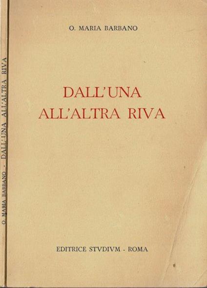 Dall'una all'altra riva - copertina
