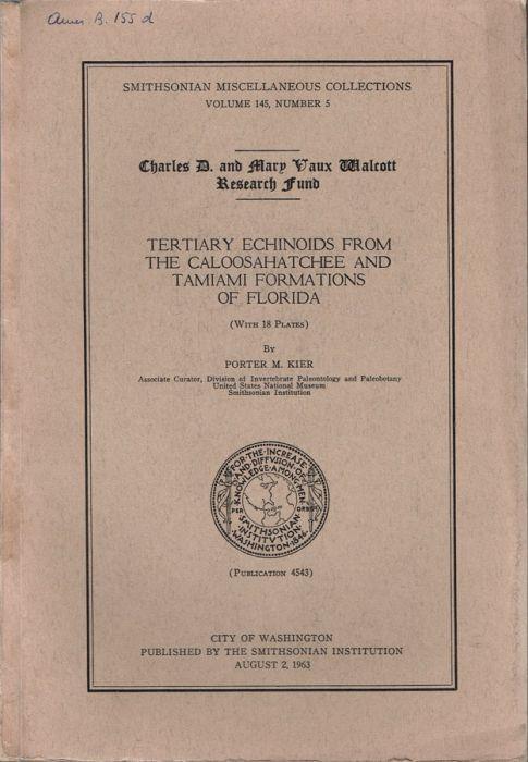 Tertiary echinoids from the Caloosahatchee and Tamiami formations of Florida - copertina