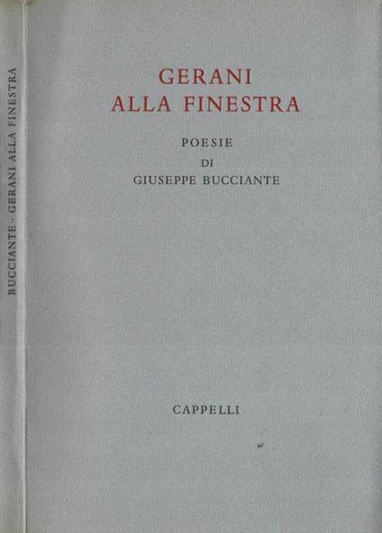 Gerani alla finestra - Giuseppe Bucciante - copertina