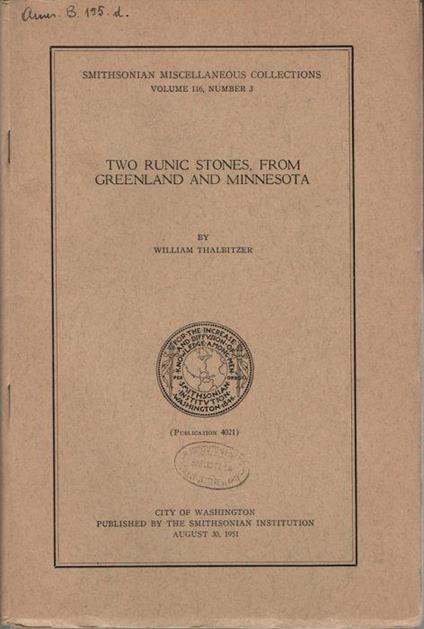 Two runic stones, from Greenland and Minnesota - copertina