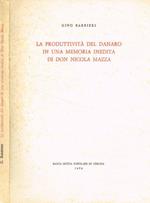 La produttività del danaro in una memoria inedita di Don Nicola Mazza