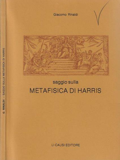 Saggio sulla metafisica di Harris - Giacomo Rinaldi - copertina