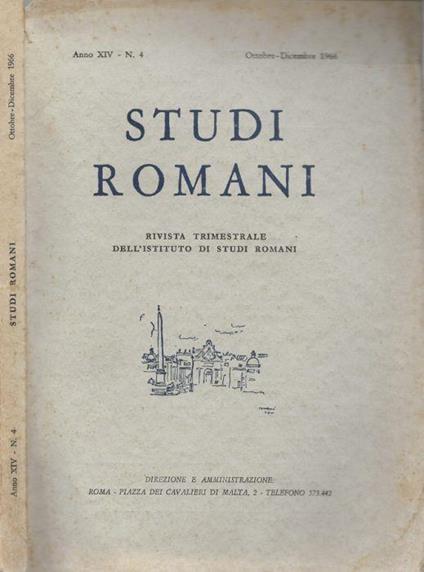 Studi Romani Anno XIV- N.4 1966 - copertina